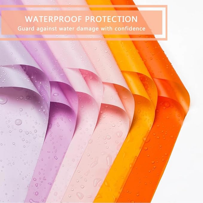 BBJ WRAPS 40 Waterproof Flower Wrapping Paper, for Florist Durable Bouquet Wrapping Paper for Floral Arrangements on Valentine's Day, Mother's Day, 22.8x22.8 Inch (Champagne)