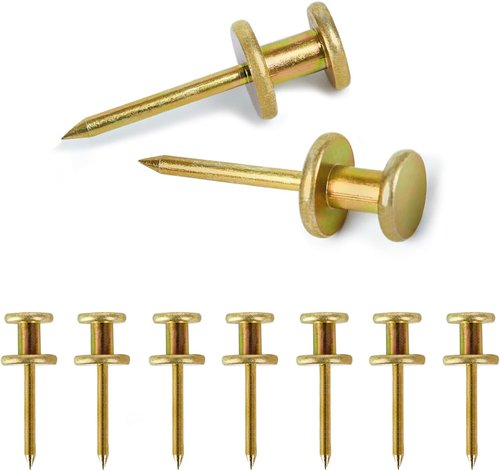 FUZANWJ Double Headed Picture Hangers - 50pcs Heavy-Duty Wall Nails for Easy Picture Hanging