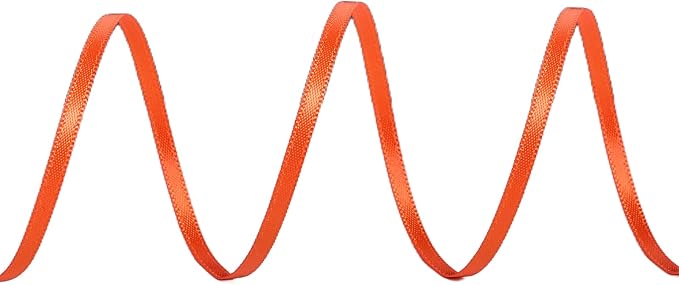 YAMA Orange Double Faced Satin Ribbon 1/8 Inch 100 Yards Orange Satin Ribbons for Gift Wrapping Crafts Hair Bows Wedding Party Decoration