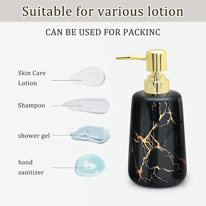 CERBIOR Bathroom Accessories Set,4 Pcs Ceramic Bathroom Decor Accessory,Includes Toothbrush Holder, Toothbrush Cup, Soap Dish for Decorative Countertop and Housewarming Gift(Black 4pcs)