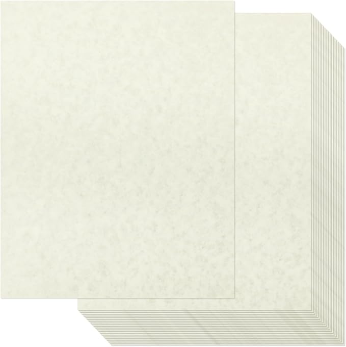 Epakh 200 Sheets Old Age Parchment Paper 8.5 x 11 Inch Standard Letter Vintage Colored Old Parchment Semblance Double Side Printing Paper(Lvory)