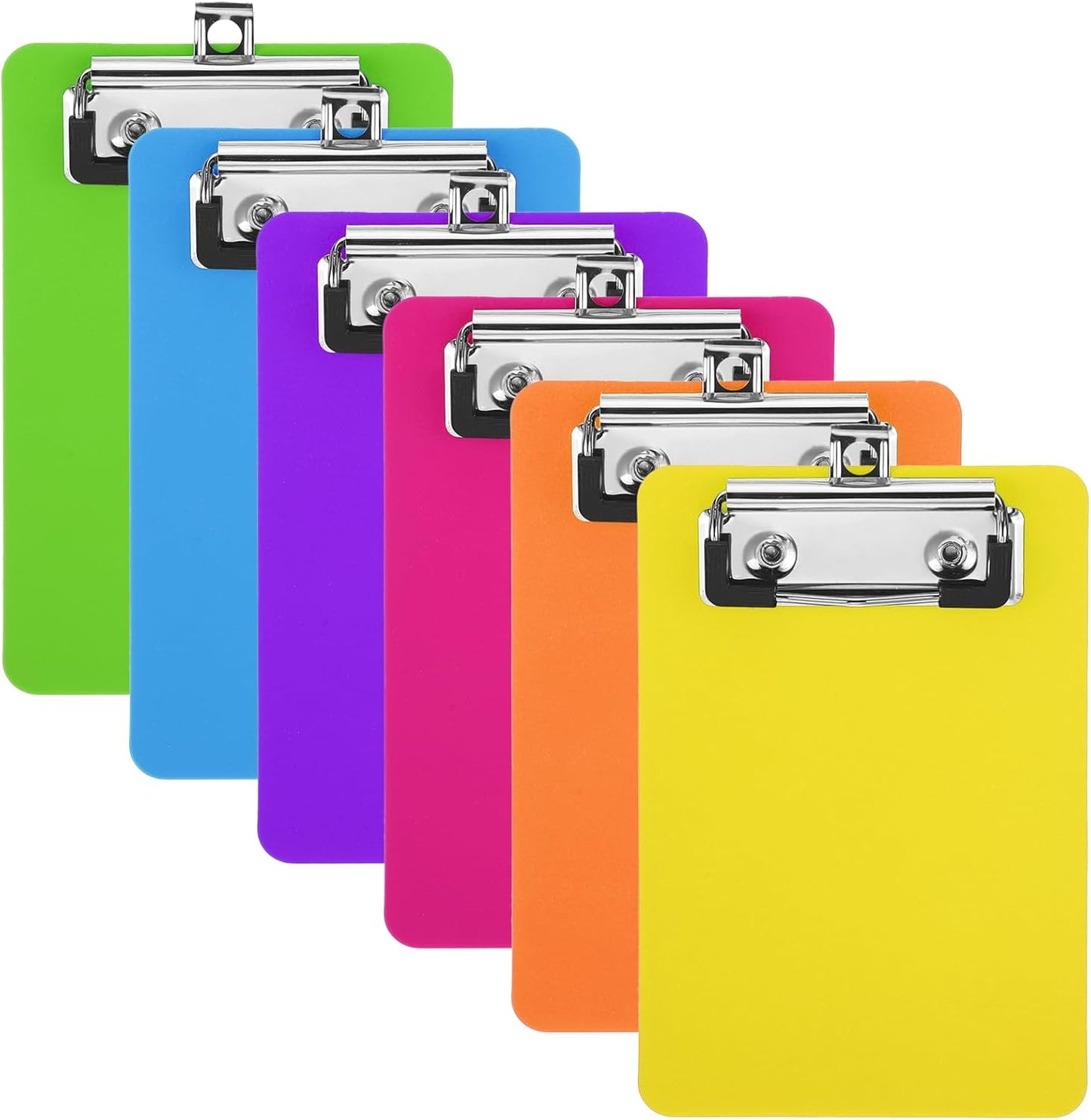 Skiennix Mini Clipboards - Cute 4x6 Inch Pocket Notepads for Offices & Schools | Set of 6 Colors
