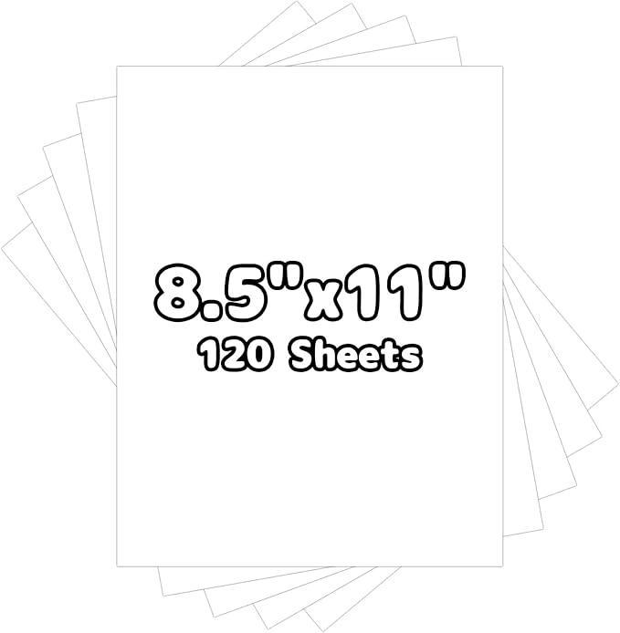 120 Sheets Cardstock 8.5x11, 65lb White Card Stock, White Construction Paper, 180gsm Thick Printer Paper for Printing, Painting, Card Making, Kids School Supplies,Party Decorations