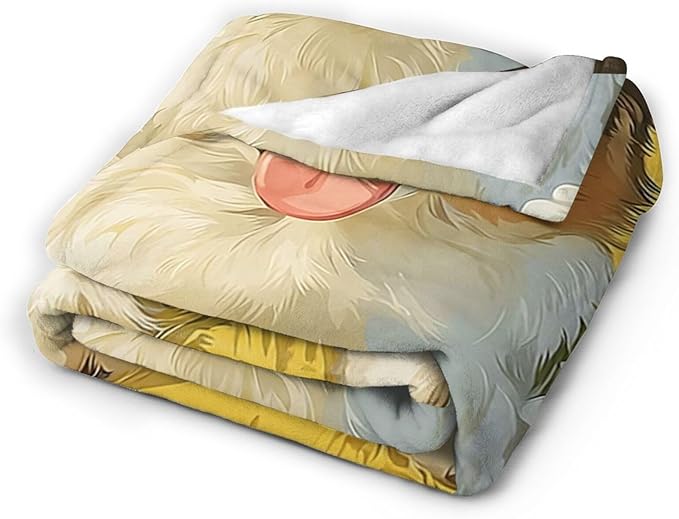 Australian Shepherd Blanket Cute Dog Throw Blanket Puppy Soft Cozy Fleece Fuzzy Stuffed Plush Flannel Animal Gifts for Girls Women Boys Kids Adults 60"X80"