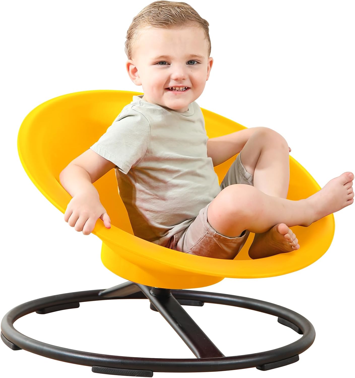 Skiennix Spinning Chair - Sensory Swivel Toy for Kids 3+ | Enhances Motor Skills (Yellow)