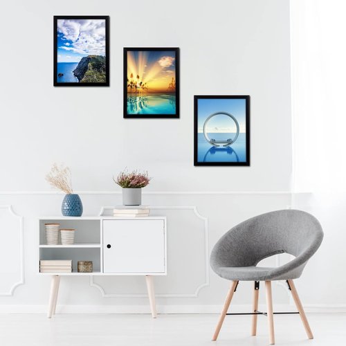 MENNTHUI Black Picture Frame 16.5x23.4 (A2) - Versatile Wall Mounting for Photos & Artwork