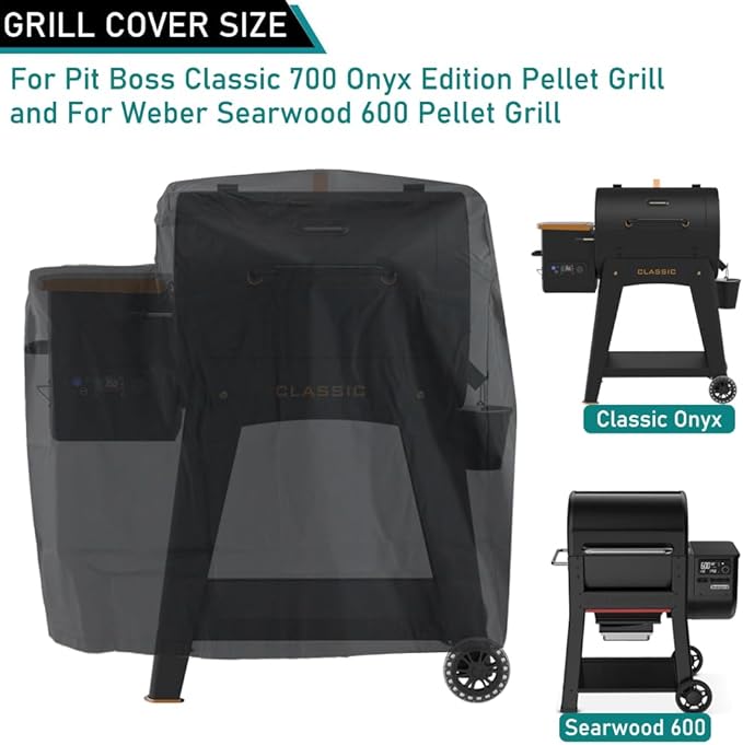 ZJYWSCH Grill Cover for Pit Boss Classic Onyx PB700NX Wood Pellet Grill Heavy Duty Pit Boss Classic 700 Onyx Edition 700NX Grill Cover Outdoor Waterproof