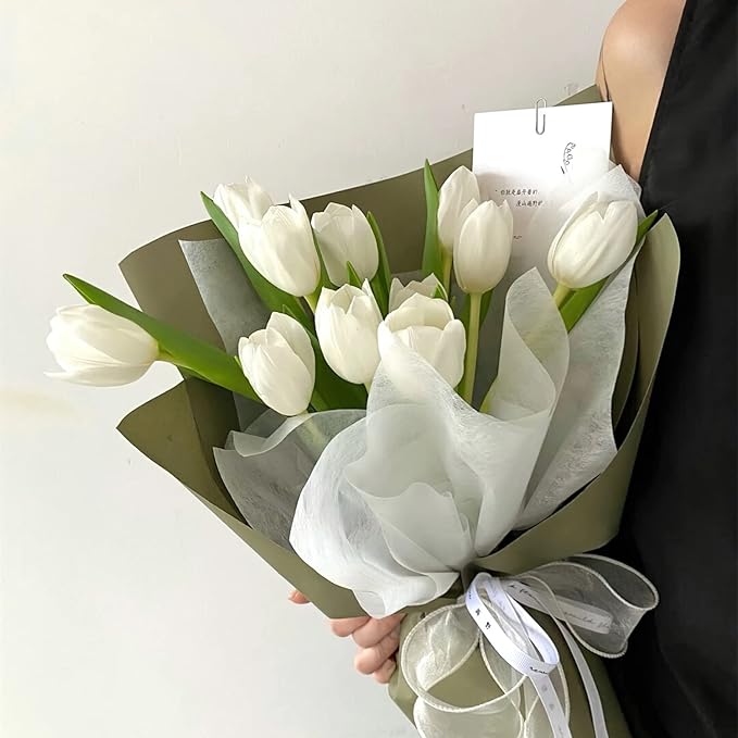LWFyyds Korean Wrapping Paper Flower Wrap Waterproof Bouquet Wrap Tissue Florist Supplies 1 Roll, 22.8 inches x 15 yards (Khaki)