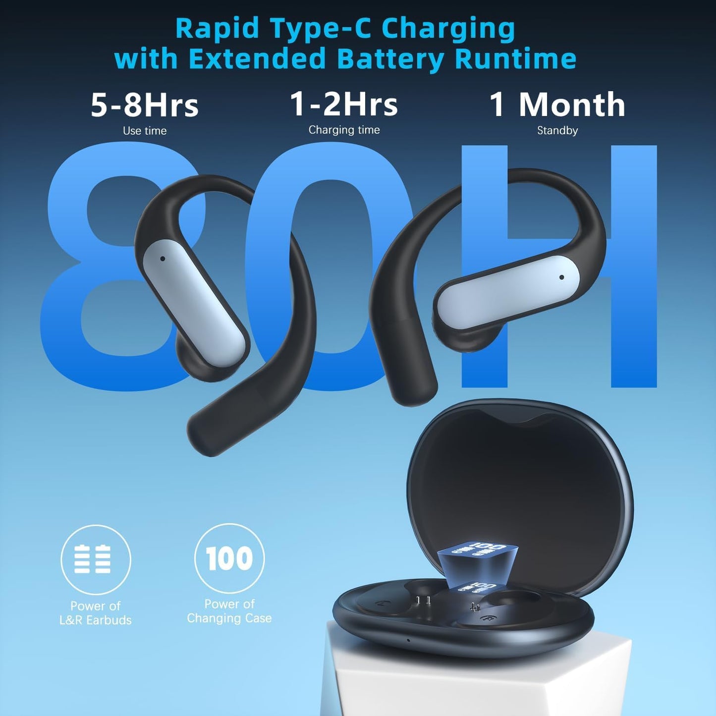 Skiennix AI Translation Earbuds - Real-Time Language Translator | 164 Languages, Bluetooth, Black