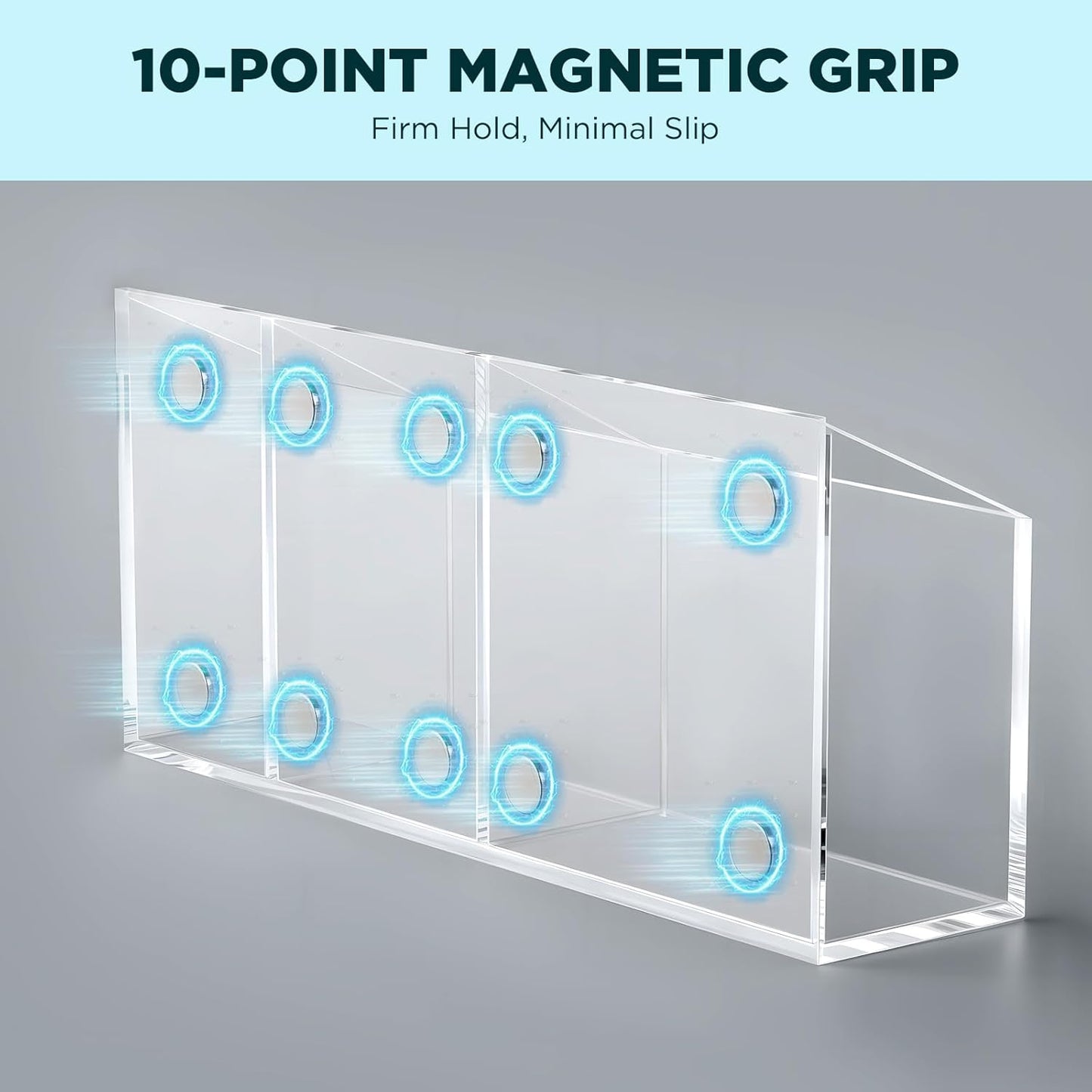 Skiennix Magnetic Pen Holder - Acrylic Dry Erase Marker Cup for Whiteboard & Refrigerator | Office & Classroom Organizer