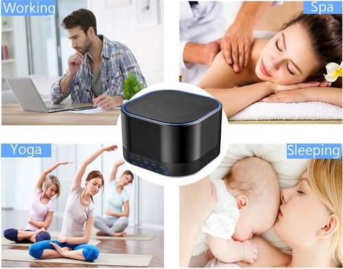 Magicteam White Noise Machine - 20 Soothing Sounds, 32 Volume Levels, AC/USB Powered | Sleep Timer for All Ages