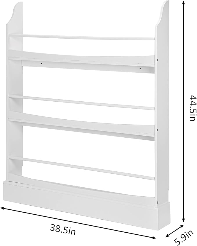 UTEX Kids Bookshelf, 3 Tiers Book Shelf and Storage for Kids Rooms, Kids Bookcase Rack Wall for Bedroom,Study Living Room,White