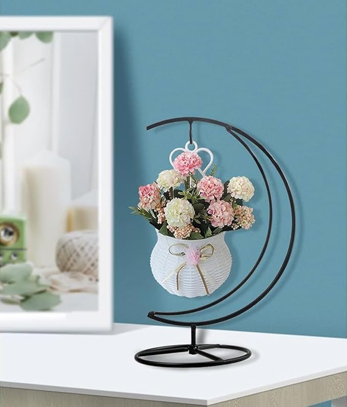 Ornament Display Stand Holder Iron Hanger Air Plant Stand Flower Pot Holder Iron Stand for Hanging Glass Globe Ball ,Christmas Wedding Ornament, Home Office Decor