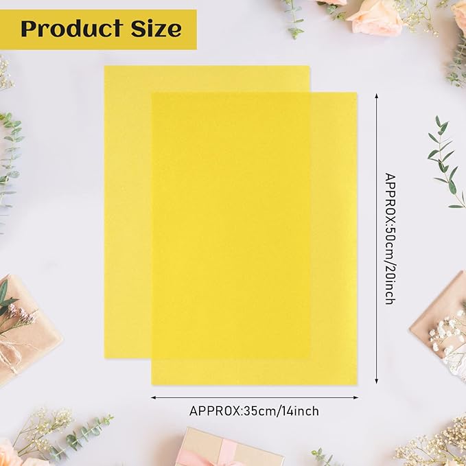 NEBURORA 120 Sheets Yellow Tissue Paper - 14 x 20 Inches Wrapping Tissue Paper Bulk - Yellow Wrap Paper Sheets for Gift Bags, Packaging, Floral Filler, Birthday, Baby Shower, Sunflower Decor