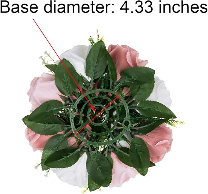 Flower Centerpieces for Wedding Tables: Wedding Table Decorations Dusty Rose & White Flower Balls Centerpieces for Engagement Cerebration Party Center Pieces 6 Packs