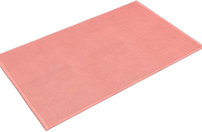 Cotton Paradise 100% Cotton Turkish Bathmat Rug, Soft Absorbent Quick Dry Non Slip, 20x34 Bathmat Rug, Coral