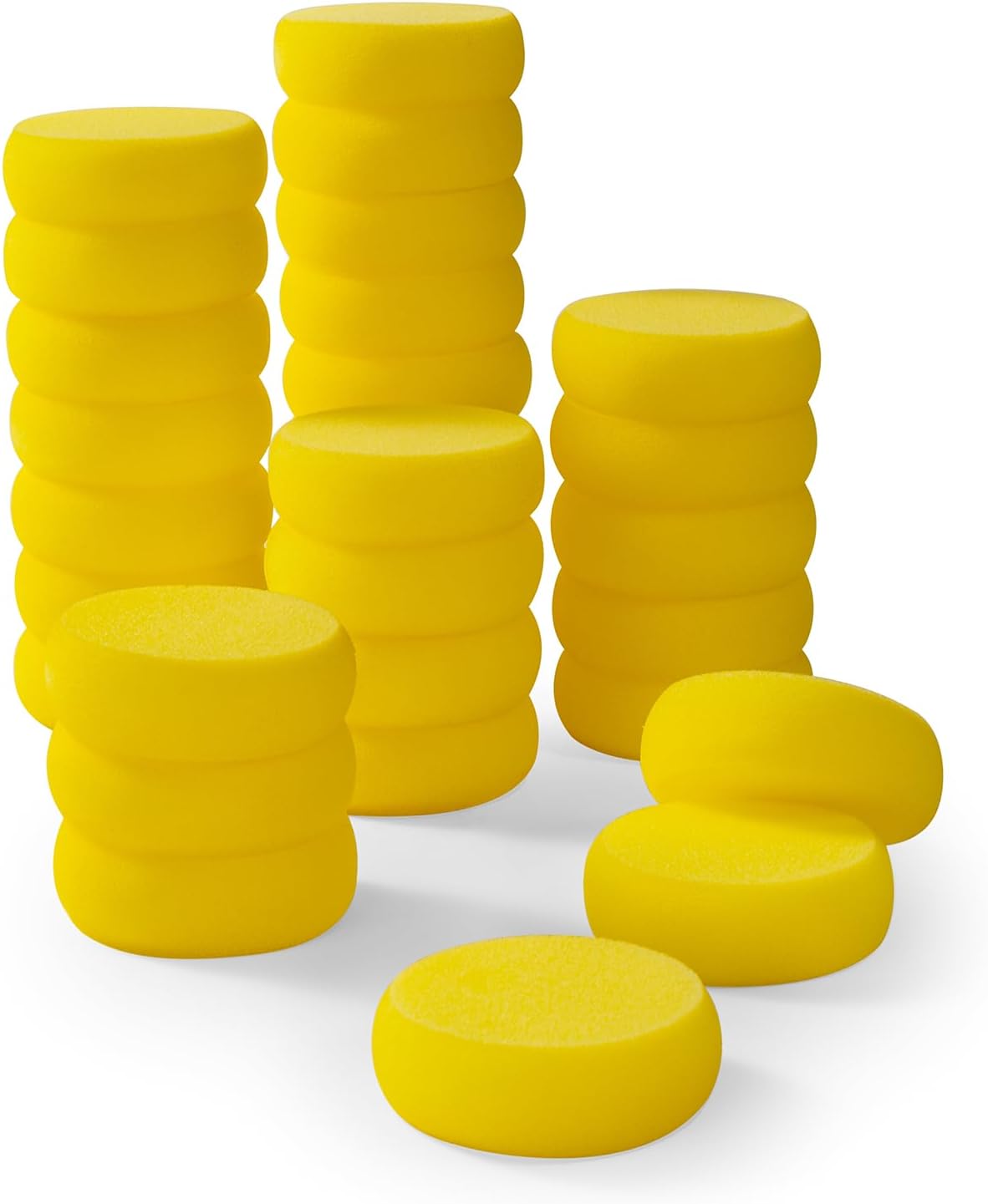 Skiennix Small Round Synthetic Artist Sponges - 30 Pcs, 2.9 Inch for Watercolor Painting & Crafts