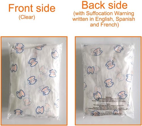 Belinlen 300 Count Self-Seal Clear Poly Bags - 6x9 Inch with Suffocation Warning & Permanent Adhesive