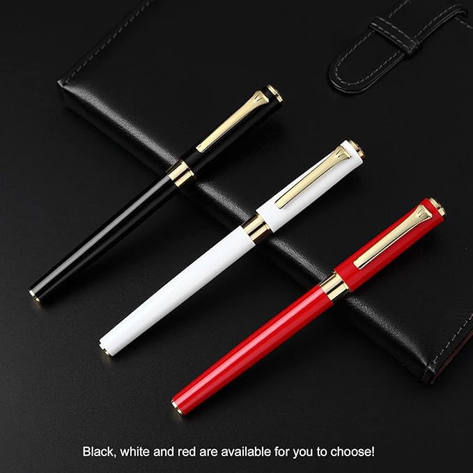 YIVONKA Luxury Ballpoint Pen Black Refill Line width 0.5mm,Best Office Pen Gift for Men & Women Professional Executive,Nice BallPens Classy Gift Box (Black)