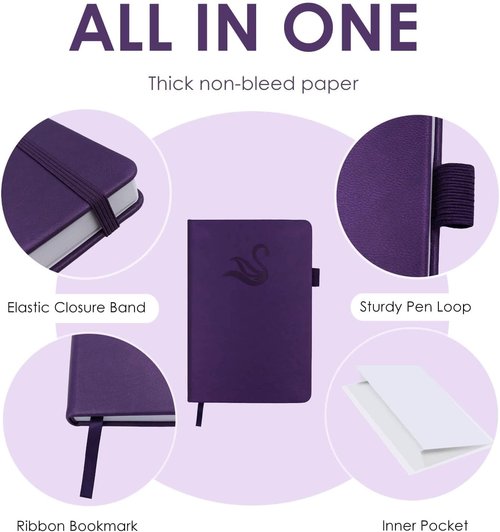 Elegant Password Book - Hardcover Organizer with Alphabetical Tabs & Notes Section | 5.2" x 7.6" (Purple)