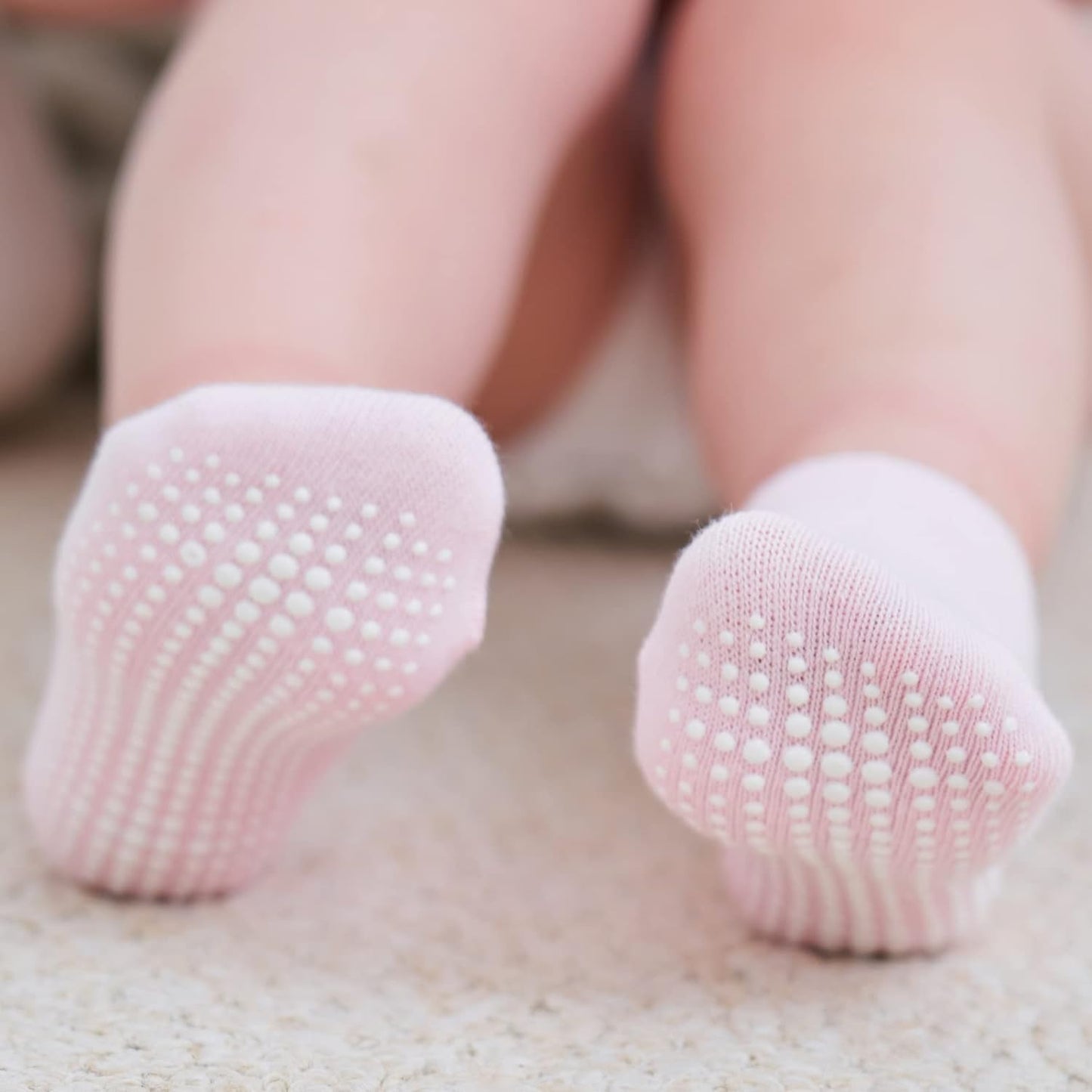 Zaples Baby Non-Slip Grip Ankle Socks - Comfortable Non-Skid Soles for Infants & Toddlers