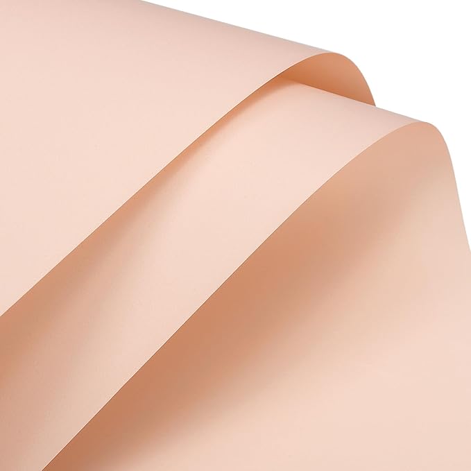 MECCANIXITY Set of 20 Flower Wrapping Paper 22.8x22.8 Inch Waterproof Florists Wrapping Paper for Florist Bouquet Supplies, DIY Crafts, Gift/Gift Box Packaging Cream Pink