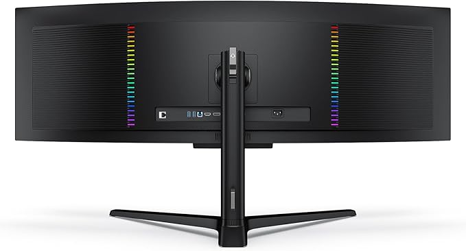 INNOCN 49" 49Q1S OLED Curved Gaming Monitor 5120 x 1440p 240Hz, 0.03ms, USB Type C 90W, HDMI 2.1, DisplayPort, USB Hub, Surrounding Speakers, Adaptive-Sync, Height Adjustable Stand, Black