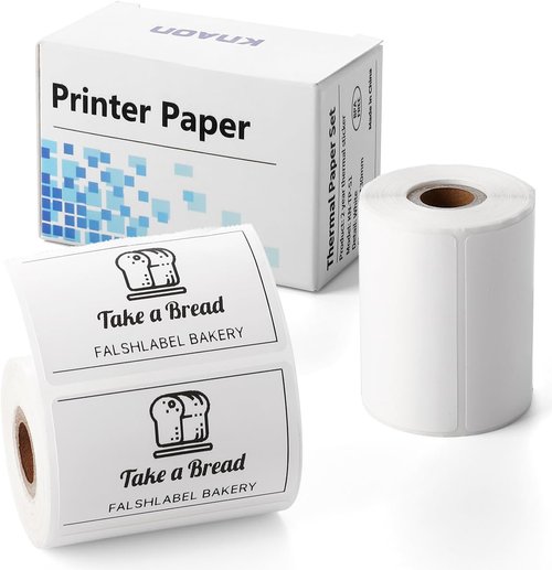 KNAON Thermal Sticker Labels - Waterproof & Oil-Proof Self-Adhesive | 2 Rolls (230 Labels Each) 1.97'' x 1.18''