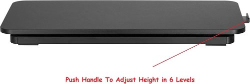 Mount Plus KBT10 Ultra Slim Laptop Stand - Adjustable Sit-Stand Riser for Desks | Lifts Up to 15.6" Height | 5 Levels