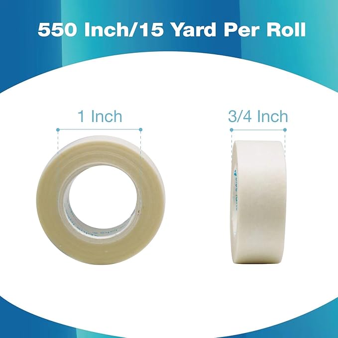 Masking Tape Dispenser，Plastic-Free Masking Tape Dispenser with 4 Rolls 3/4 in x 550 in Paper Tape, Label Tape Dispenser Desk for Masking, Labeling, Office Home School