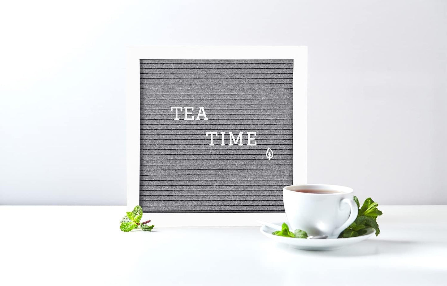 Skiennix Letter Board Sign - White Frame 10x10 Felt Board for Baby Announcements | Includes Typewriter Letters & Canvas Bag