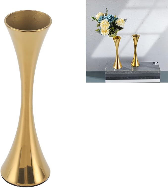 Stainless Steel Flower Vase, Mini Round Mouth Dry Flower Vases Floral Pot for Home Office Wedding Centerpieces Decor 6.7x1.8in