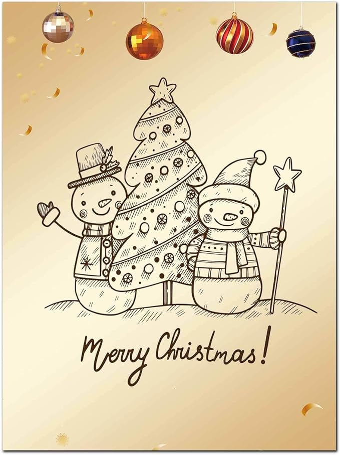 DUGUTUL Premium Festive Christmas Stationery Set Spread Holiday Joy, 48 Sheets, 8.5 x 11 Inches, 100gsm, Perfect for Personalized Gifts and Add Holiday Magic to Your Messages (G)
