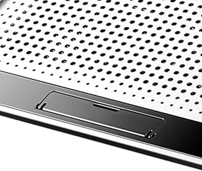Laptop Cooler, Adjustable Riser Stand, Aluminum Quiet Fan Heat Dissipation -Device Use Ergonomic Design for Laptops Notebooks Tablets Phones Books Desk Home Office Dorm Lightweight