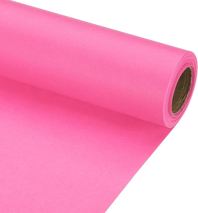 PATIKIL Wrapping Paper, 12" x 300"(25') 70 GSM Craft Paper Roll Kraft Packing Paper for Poster Bulletin Board, Gift Wrapping, Pink