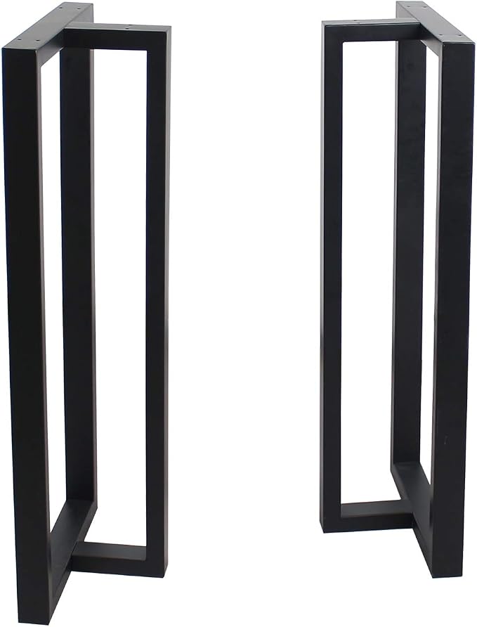MBQQ Furniture Legs 35”Height 15”Wide Rustic Decory T Shape Table Legs,Heavy Duty Metal Desk Legs,Dining Table Legs,Industrial Modern, DIY Iron Bench Legs