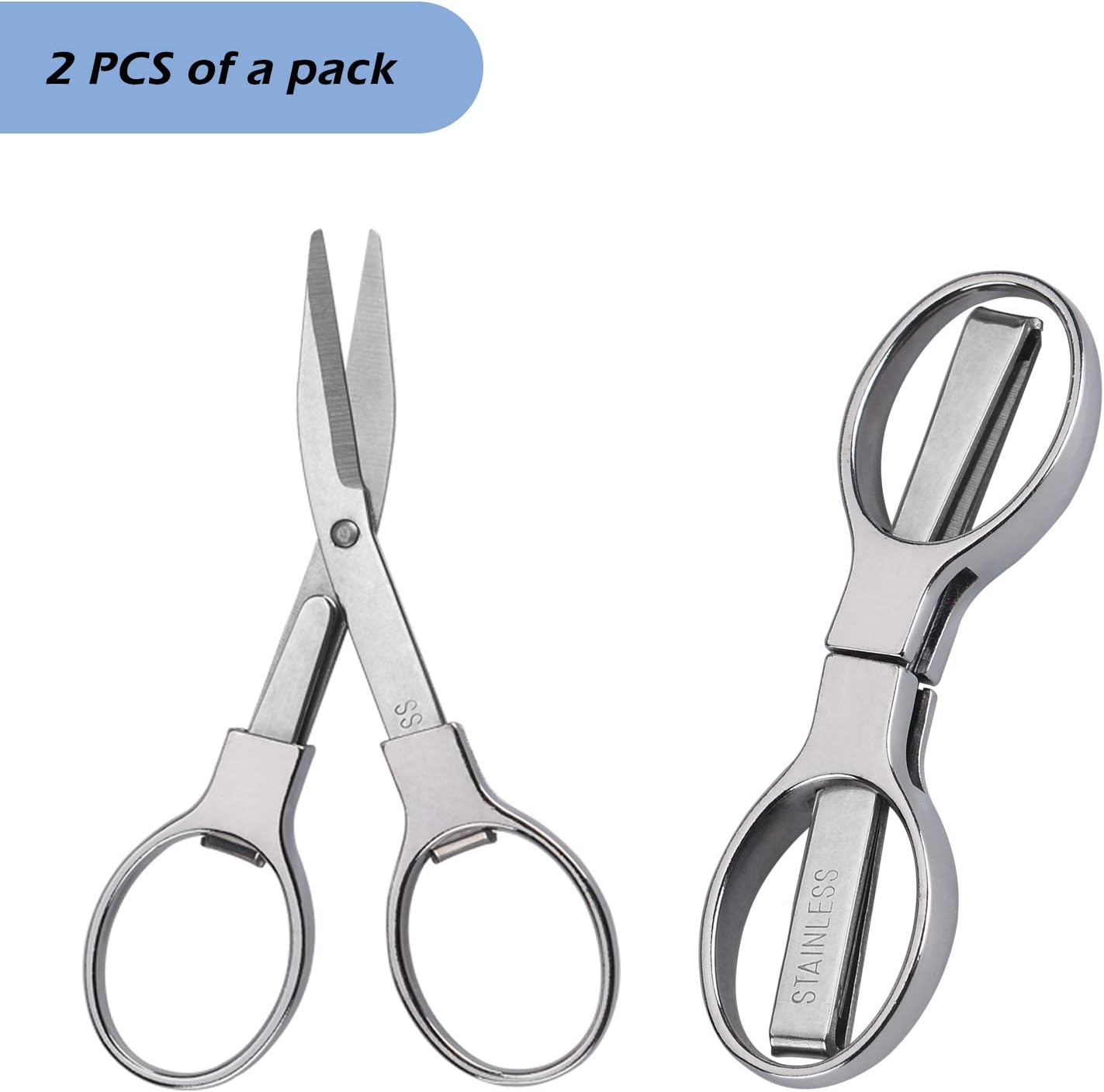 Skiennix Folding Scissors - Portable Stainless Steel Telescopic Cutter | Compact for Home & Travel