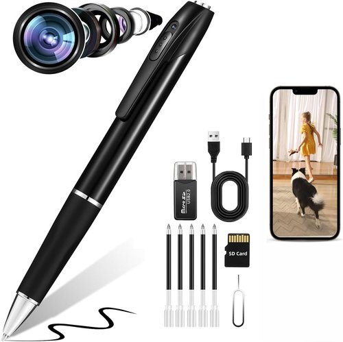 Skiennix 1080P Mini Hidden Camera - HD Security Pen Camera with Long Battery Life | Easy to Use, Compact Design