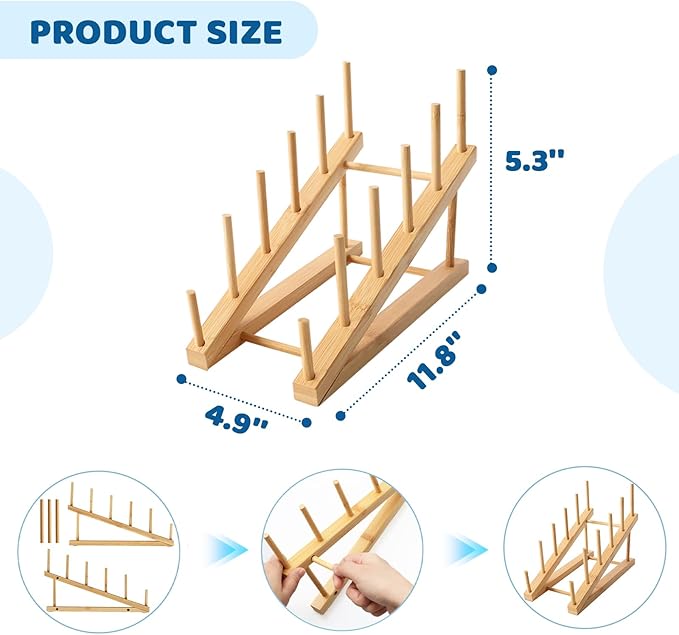 2 PCS Bookshelf For Kids Room, Toddler Bookshelf, Mini Bookshelf, Desktop Shelf, Nursery Book Shelves, Wooden Kids Book Shelf Organize Storage Rack For Living Room, Bedroom, Home Office (Natural)