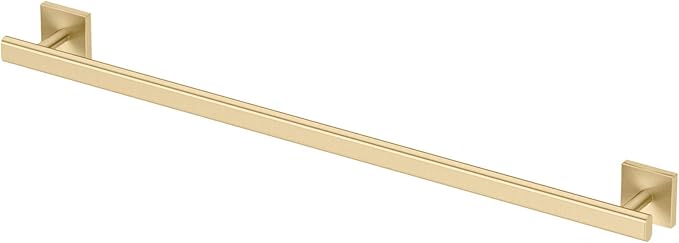 Gatco 4060 Elevate 24" Towel Bar, Brushed Brass/Wall Mounted 24 Inch Towel Holder for Bathroom