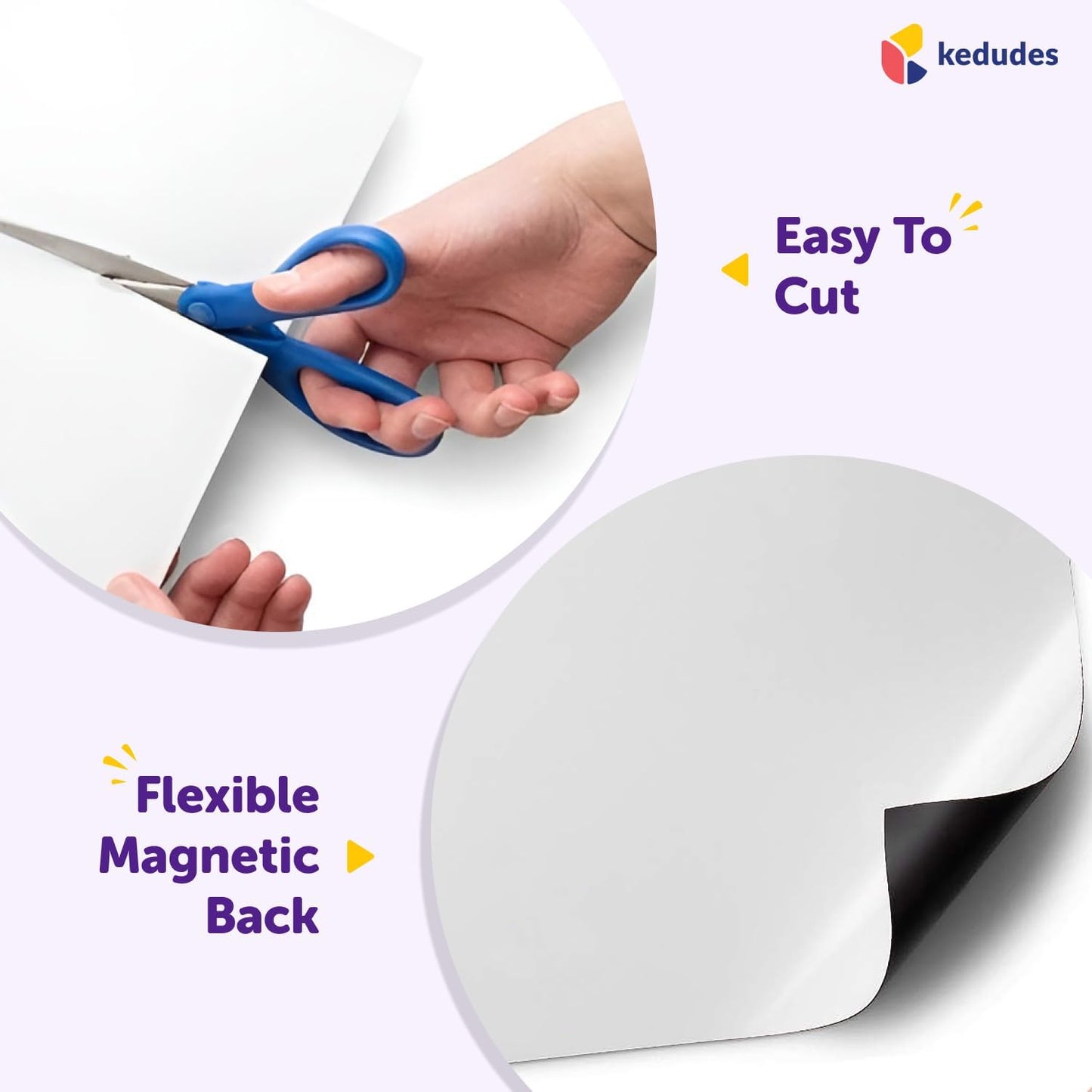 Skiennix Magnetic Whiteboard Set - 4 Dry Erase Boards for Refrigerator | 10x10 Inches with 6 Markers