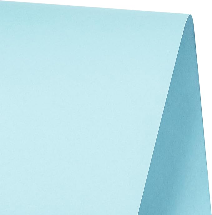 RUSPEPA 30"x 393"(32.8') Light Blue Kraft Wrapping Paper Large Jumbo Roll, Recyclable Art Gift Wrap Paper for Birthday Gift Wrapping, Table Covering, DIY Crafting, Baby Shower Bouquet Flower, 80GSM