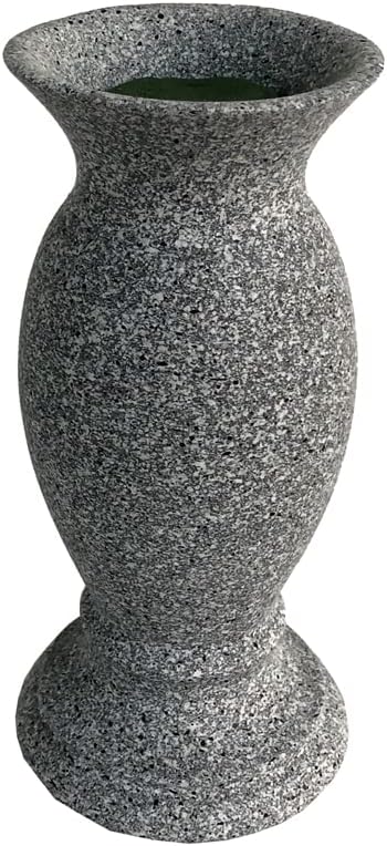 Resin Cemetery Vase Grave Decorations Floral Holder for Fresh or Artificial Flowers with Floral Foam and Long Metal Spike Memorial Gift