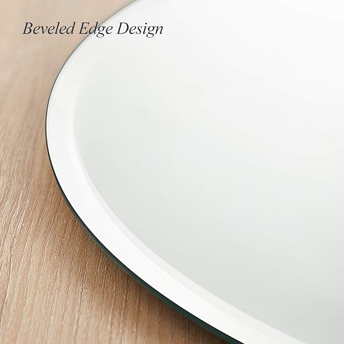 36" x 36" Frameless Round Wall Mirror Beveled Edge Bathroom Circle Mirror for Home Decor