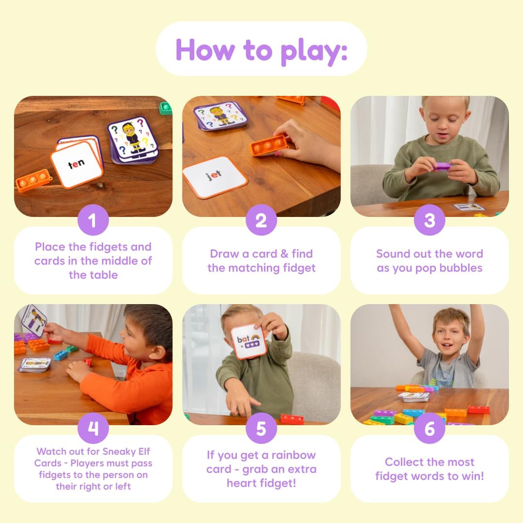 Sneaky Elves by The Fidget Game - Educational CVC Sight Words Toy | Fun Pop Sensory Learning for Kids 3+