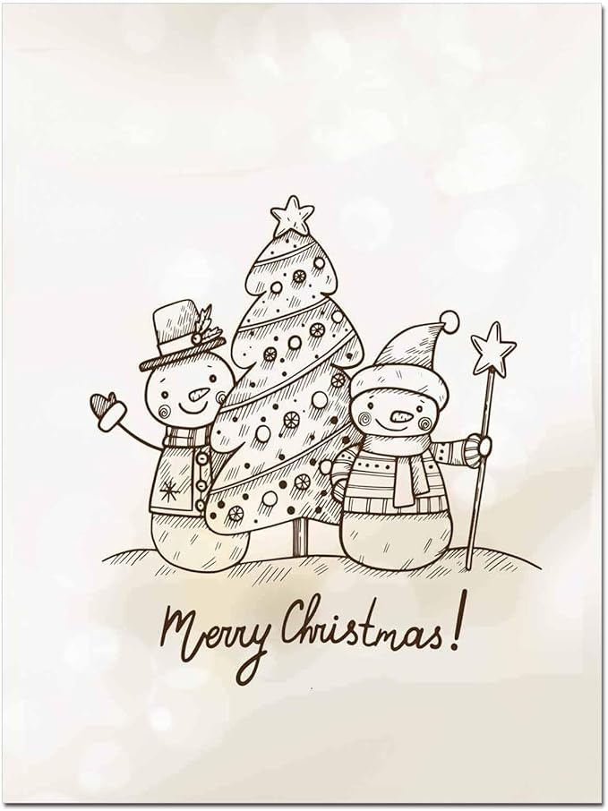 DUGUTUL Thick Christmas Stationery Paper, Holiday Letters, Printer Paper, 48 Sheets, 8.5 x 11 Inch (D-1)