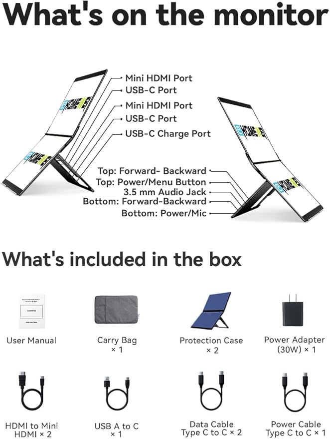 EHOMEWEI X1 Air, 14.2 Inch 2.8K IPS Display, 90Hz Dual-Screen, 400 Nit Brightness, 100% sRGB (Dual-Screen 14.2" No-Touch, 14.2")