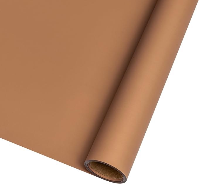 KIMHOME Korean Retro Packaging Waterproof Flower Wrapping Paper Gift Wrapping Flower Shop Bouquet Supplies Roll 22 Inch x 32.8 ft (Coffee)