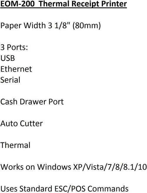 Heavy Duty Cash Register Drawer | Thermal Receipt Printer for Windows Systems