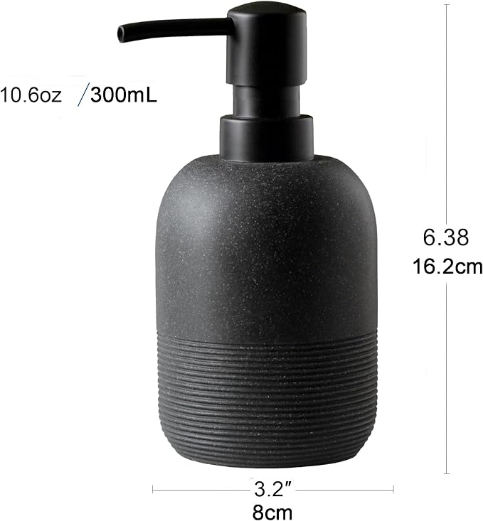 GalDal Soap Dispenser Black,Hand Soap Lotion Dispenser for Bathroom Countertop,Soap Dispenser for Kitchen.